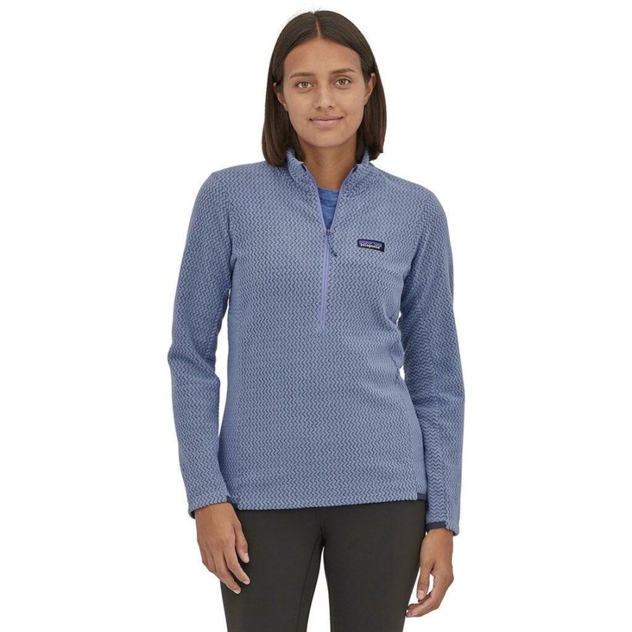 Outdoor Clothing PATAGONIA | Patagonia W´S R1 Air Zip Neck Light Currant Blue