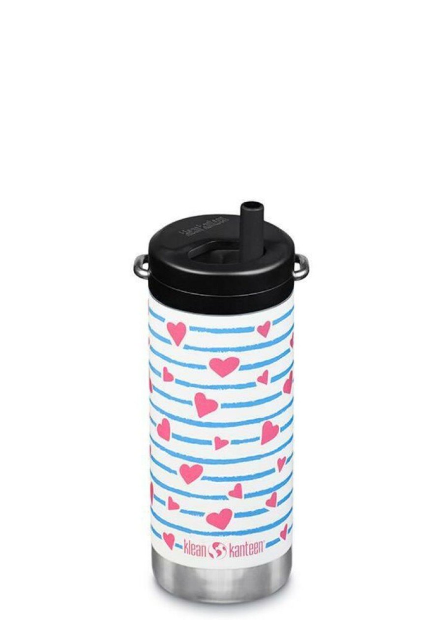 Kamperen KLEAN KANTEEN | Klean Kanteen Tk Wide 12Oz W/Twist Cap Heart Stripe Diverse