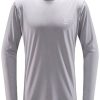 Outdoor Clothing HAGLOFS | Haglofs Ridge Ls Tee Men Concrete Solid