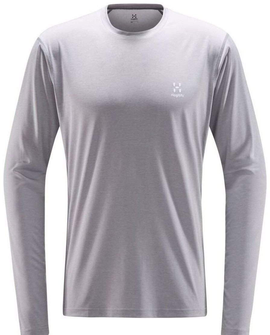 Outdoor Clothing HAGLOFS | Haglofs Ridge Ls Tee Men Concrete Solid