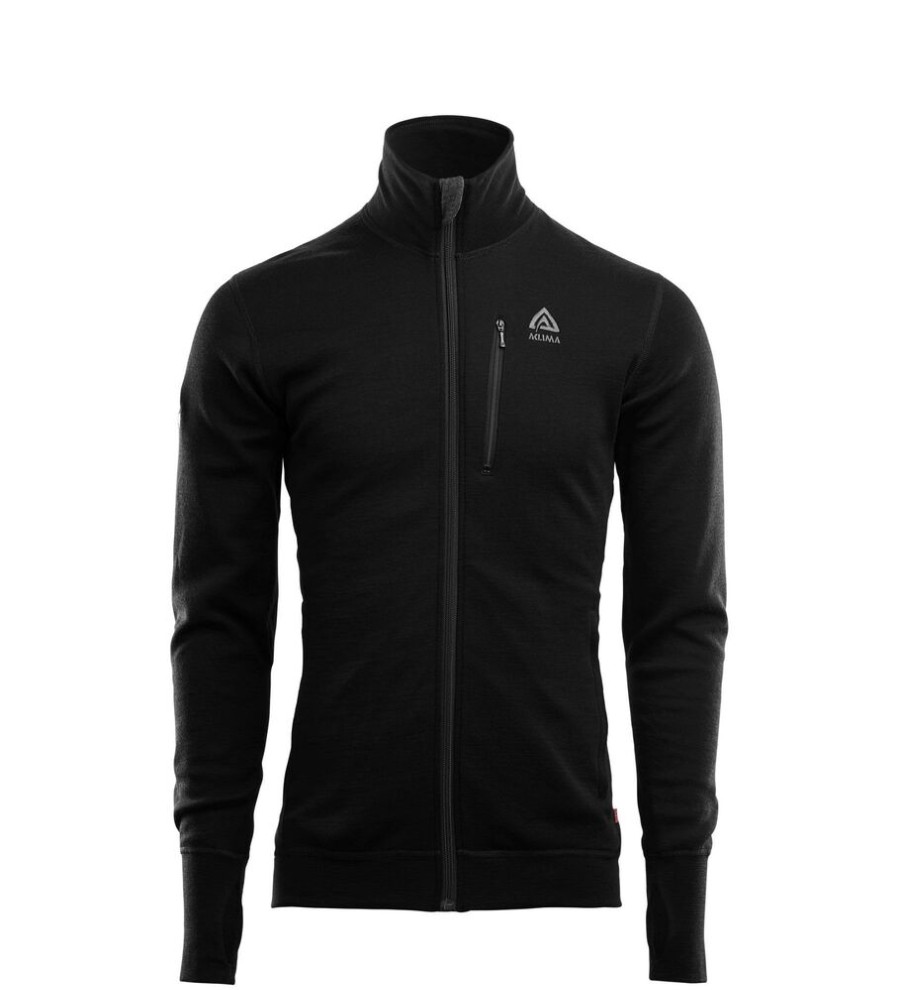 Outdoor Clothing ACLIMA | Aclima Doublewool Jacket Men Jet Black/Marengo