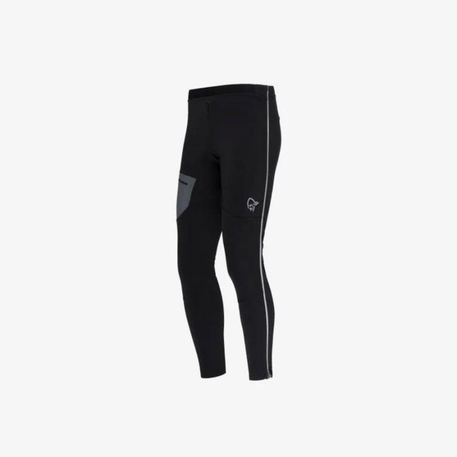 Outdoor Clothing NORRONA | Norrona Trollveggen Warmwool2 Stretch Tights M'S Caviar Black