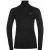 Outdoor Clothing ODLO | Odlo Blue Top Turtle Neck L/S Half Zip Black