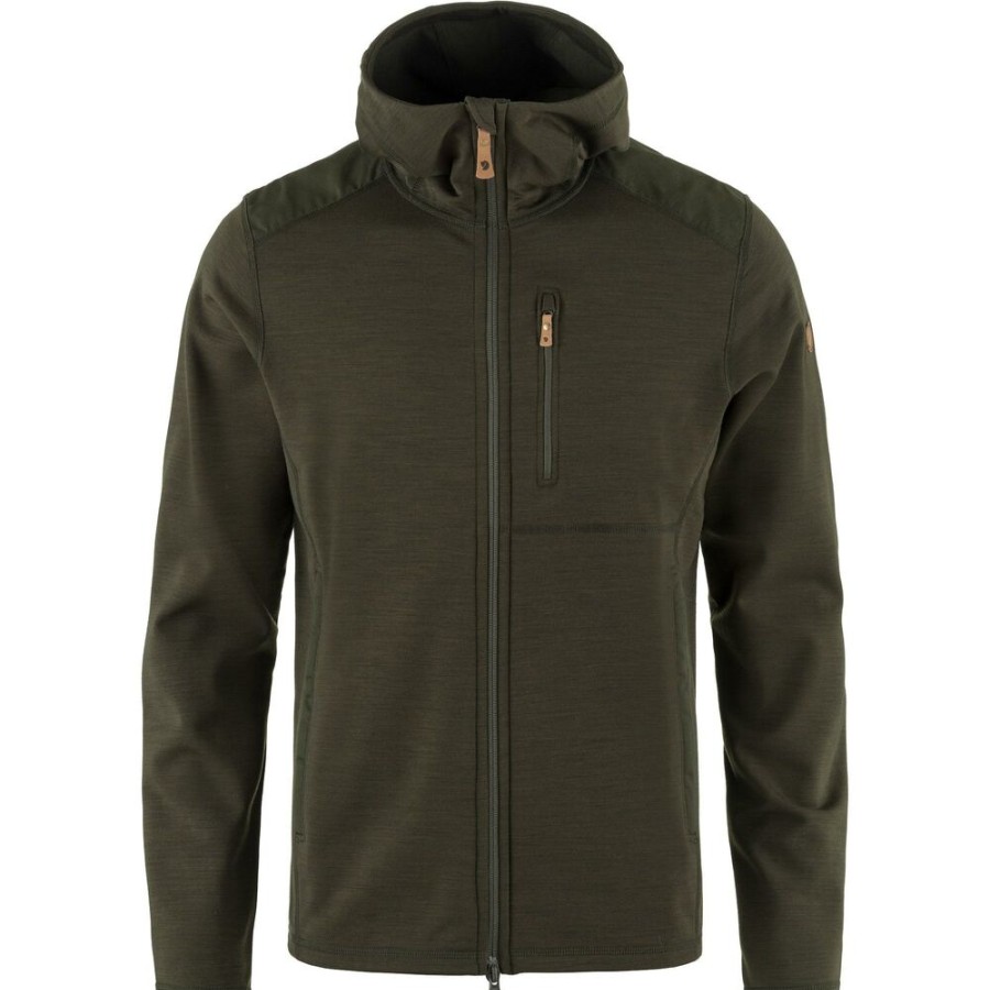 Outdoor Clothing FJALLRAVEN | Fjallraven Keb Fleece Hoodie M Deep Forest