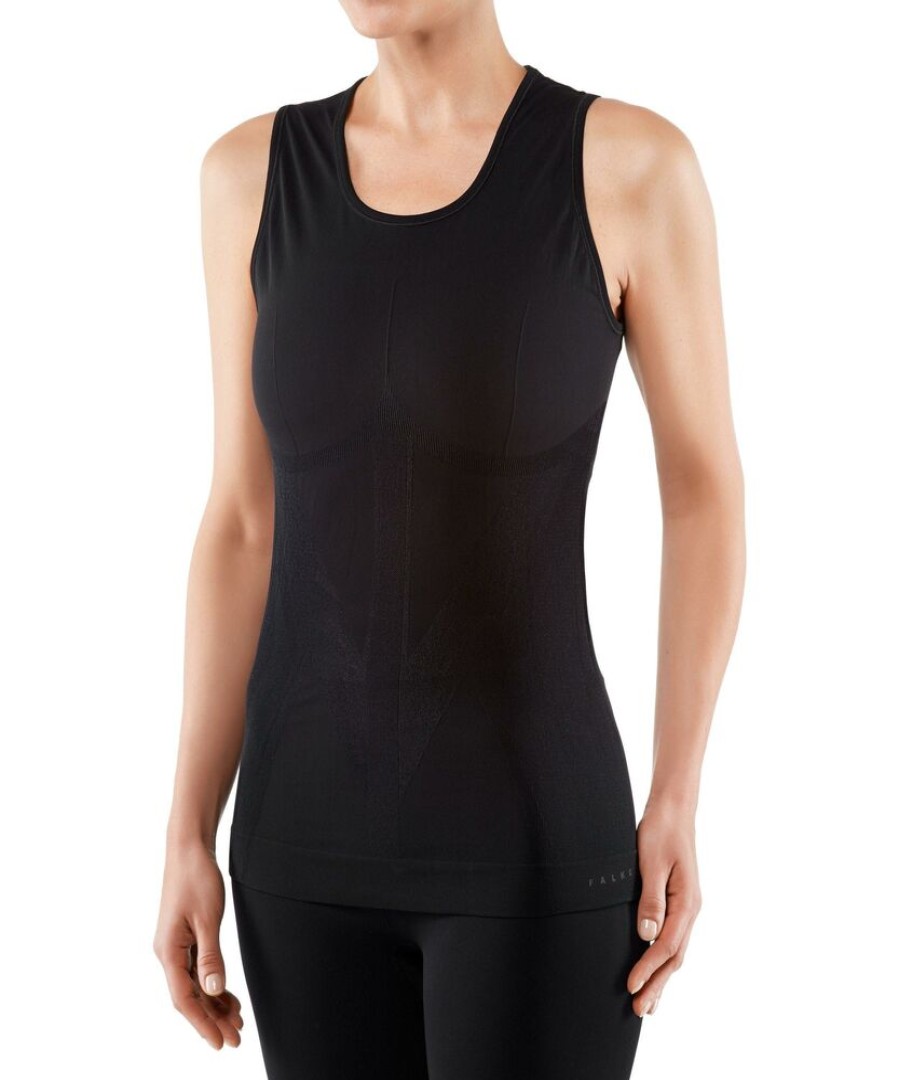 Outdoor Clothing FALKE | Falke Warm Singlet Women Tight Fit 39114 Black