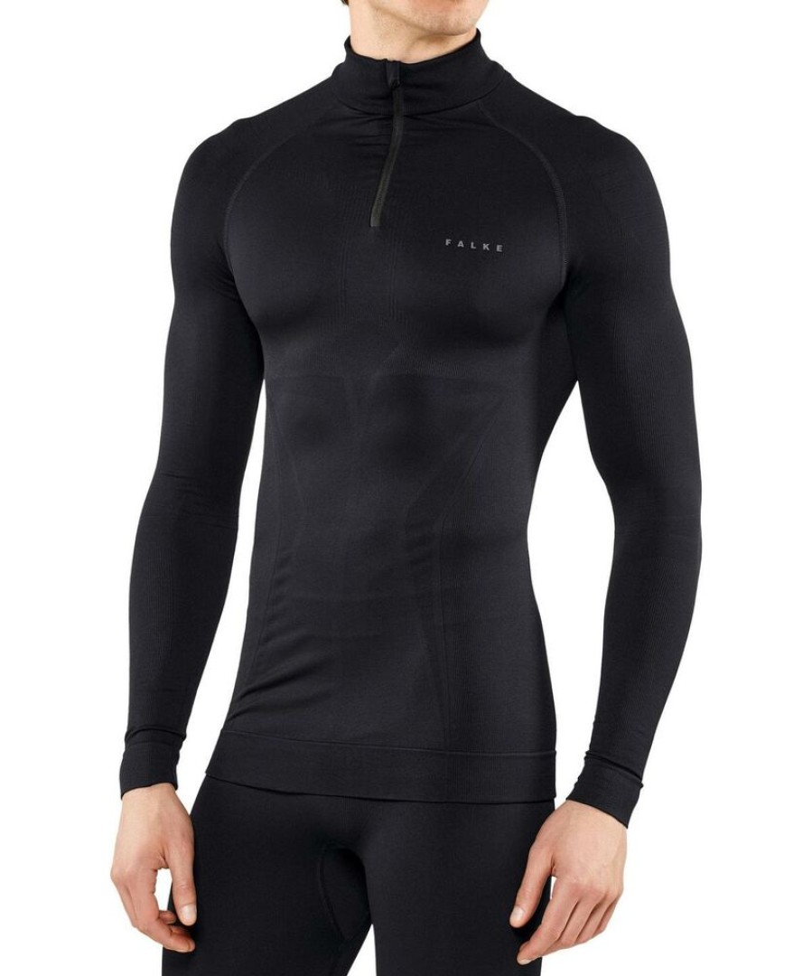 Outdoor Clothing FALKE | Falke Mw Zip Shirt Tight Men 33536 Black