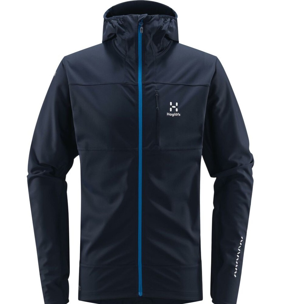 Outdoor Clothing HAGLOFS | Haglofs L.I.M Hybrid Softshell Jacket Men Tarn Blue/Nordic Blue