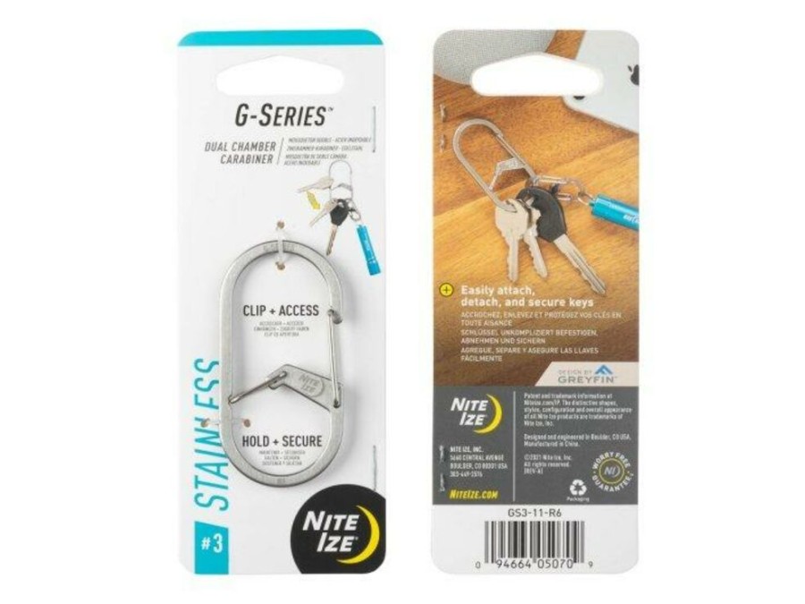 Travel NITE IZE | Nite Ize G-Series Dual Carabiner #3 Stainless Several