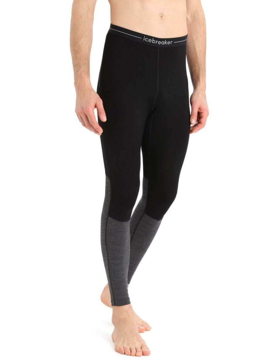 Outdoor Clothing ICEBREAKER | Icebreaker M 260 Zoneknit Leggings Black/Jet Hthr/Cb