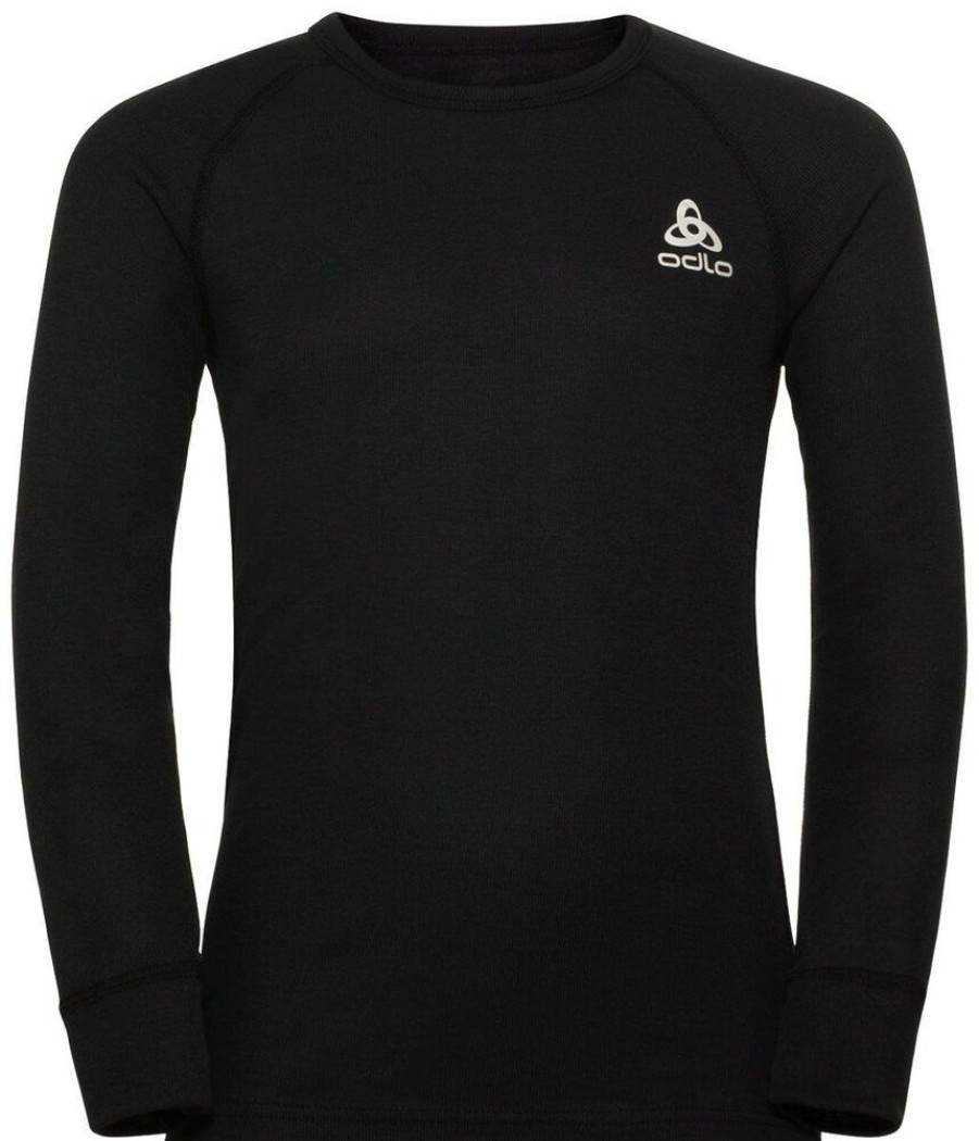 Outdoor Clothing ODLO | Odlo Bl Top Crew Neck L/S Kids 159229 Black