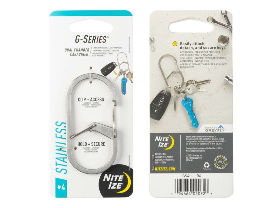 Travel NITE IZE | Nite Ize G-Series Carabiner Silver #4 Several