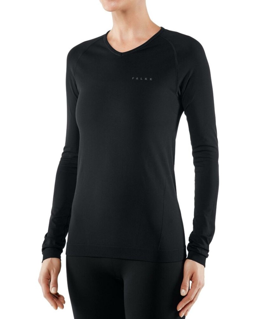 Outdoor Clothing FALKE | Falke Warm Longsleeved Shirt Women Comfort 39110 Black