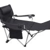 Kamperen BASICNATURE | Basicnature Travelchair Luxus Black Diverse