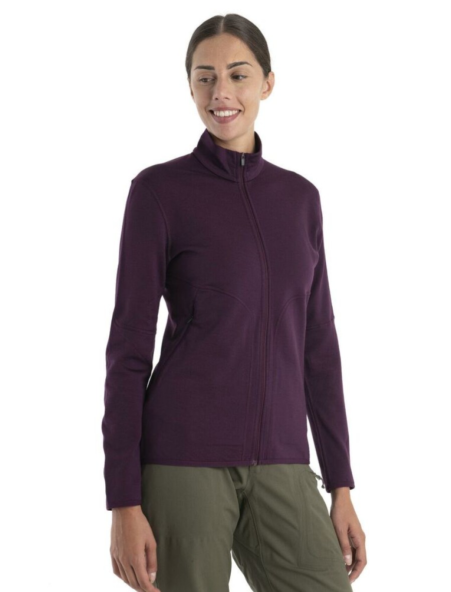 Outdoor Clothing ICEBREAKER | Icebreaker W Merino 560 Elemental Ii Ls Jacket Nightshade