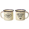 Kamperen WILD & WOLF | Wild & Wolf Double Eespresso Mug Set 2 Emaille Kopjes Diverse