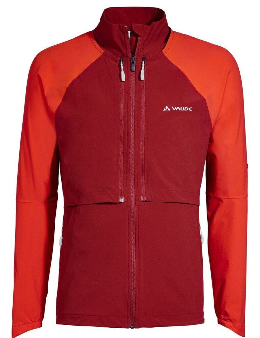 Outdoor Clothing VAUDE | Vaude Moab Zo Jacket - Cycling Jacket With Detachable Sleeves Carmine