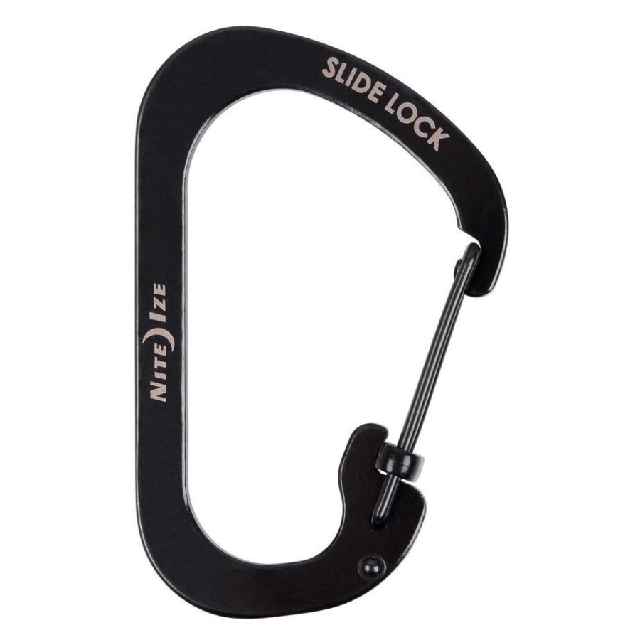 Travel NITE IZE | Nite Ize Carabiner #3 Slidelock Stainless Steel Black Several