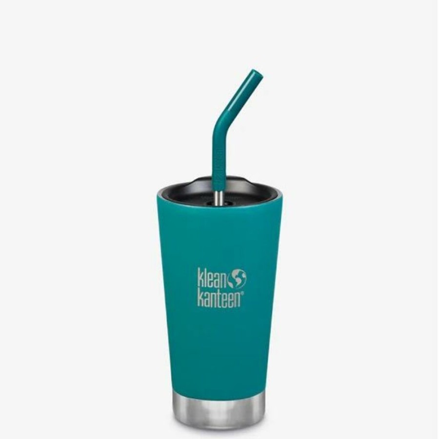 Kamperen KLEAN KANTEEN | Klean Kanteen 16Oz Insulated Tumbler W/Straw-Lid Emerald Bay Diverse