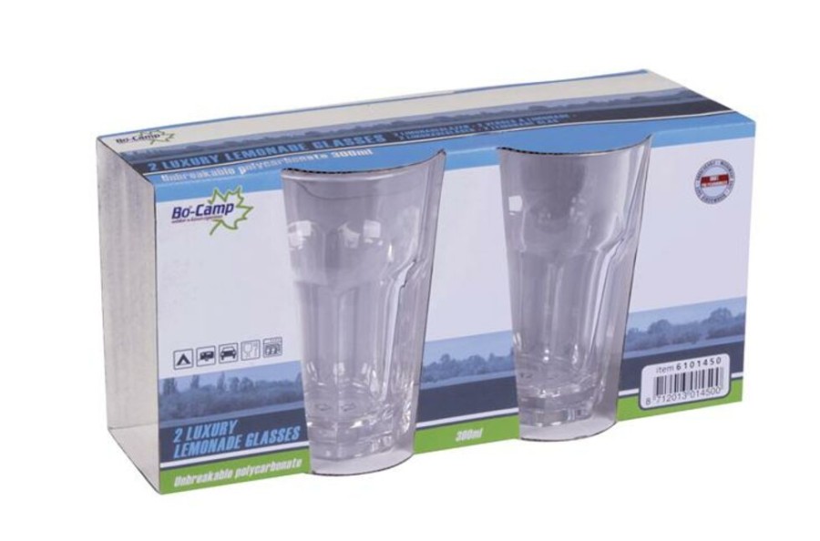 Kamperen BO-CAMP | Bo-Camp Deluxe Lemonade Glass Polycarbonate 2 Pieces Diverse