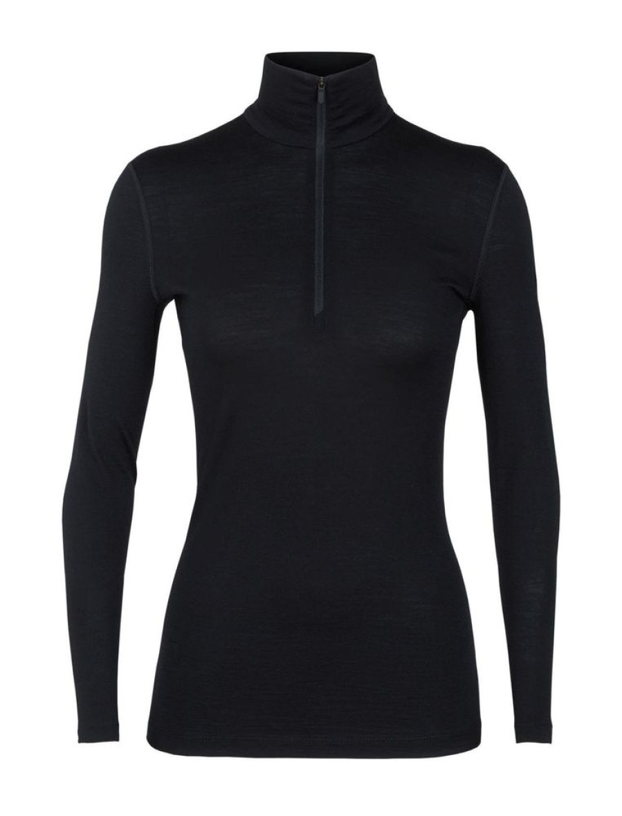 Outdoor Clothing ICEBREAKER | Icebreaker Wmns 200 Oasis Ls Half Zip Black