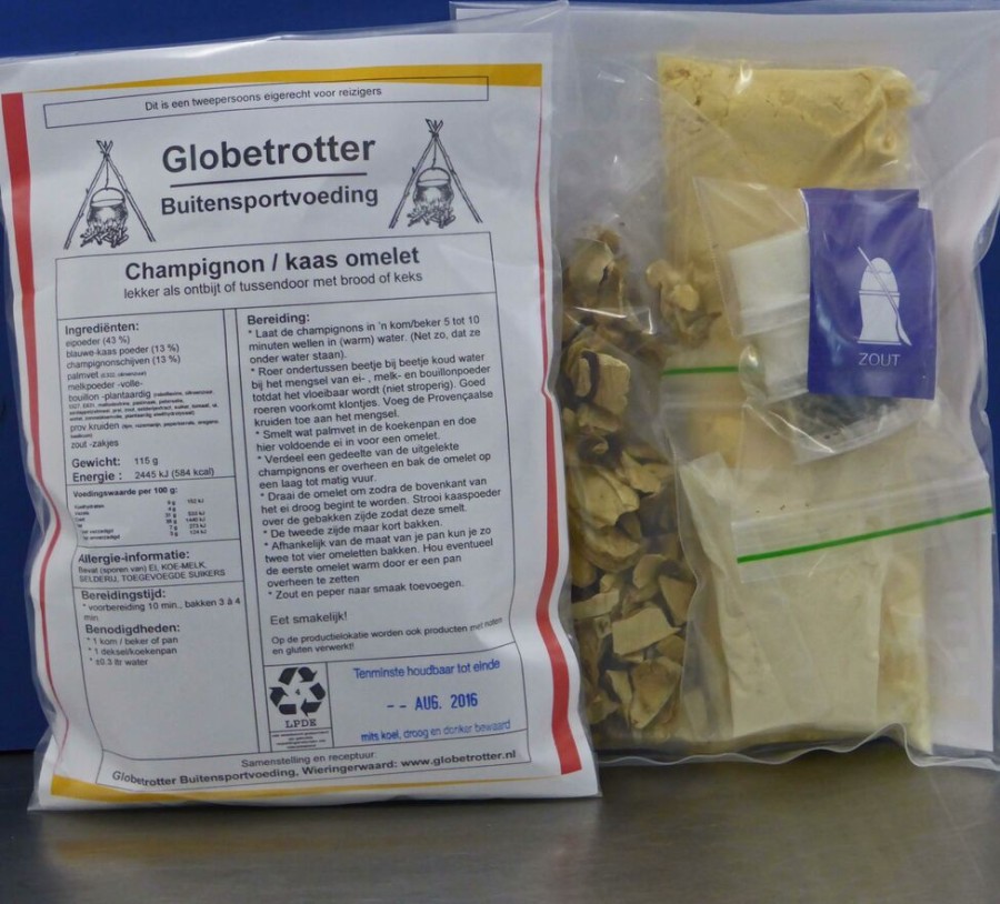 Kamperen GLOBETROTTER OUTDOOR SPORTS NUTRITION | Globetrotter Buitensportvoeding Champignon-Kaasomelet Diverse