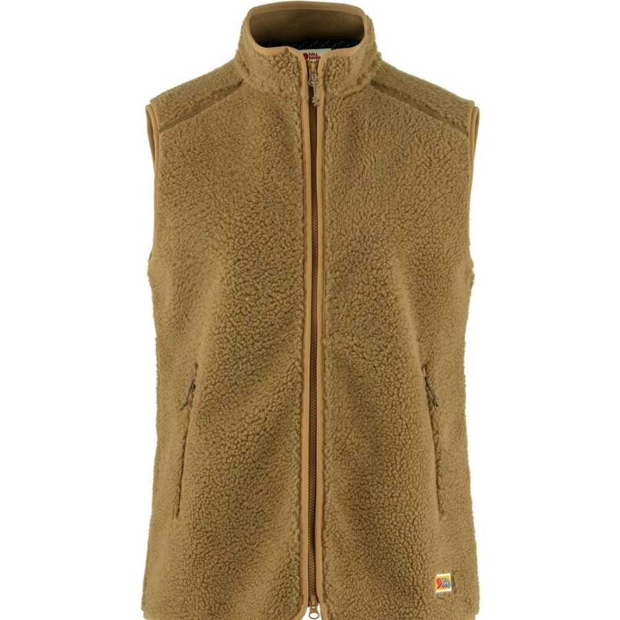 Outdoor Clothing FJALLRAVEN | Fjallraven Vardag Pile Fleece Vest W Buckwheat Brown