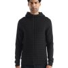 Outdoor Clothing ICEBREAKER | Icebreaker M Zoneknit Ls Zip Hood Black