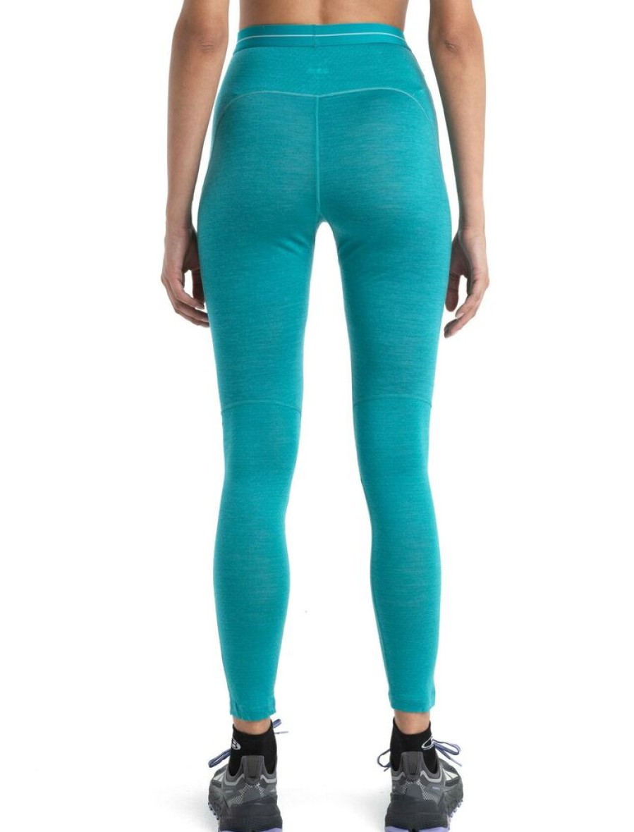 Outdoor Clothing ICEBREAKER | Icebreaker W 125 Zoneknit Leggings Flux Green