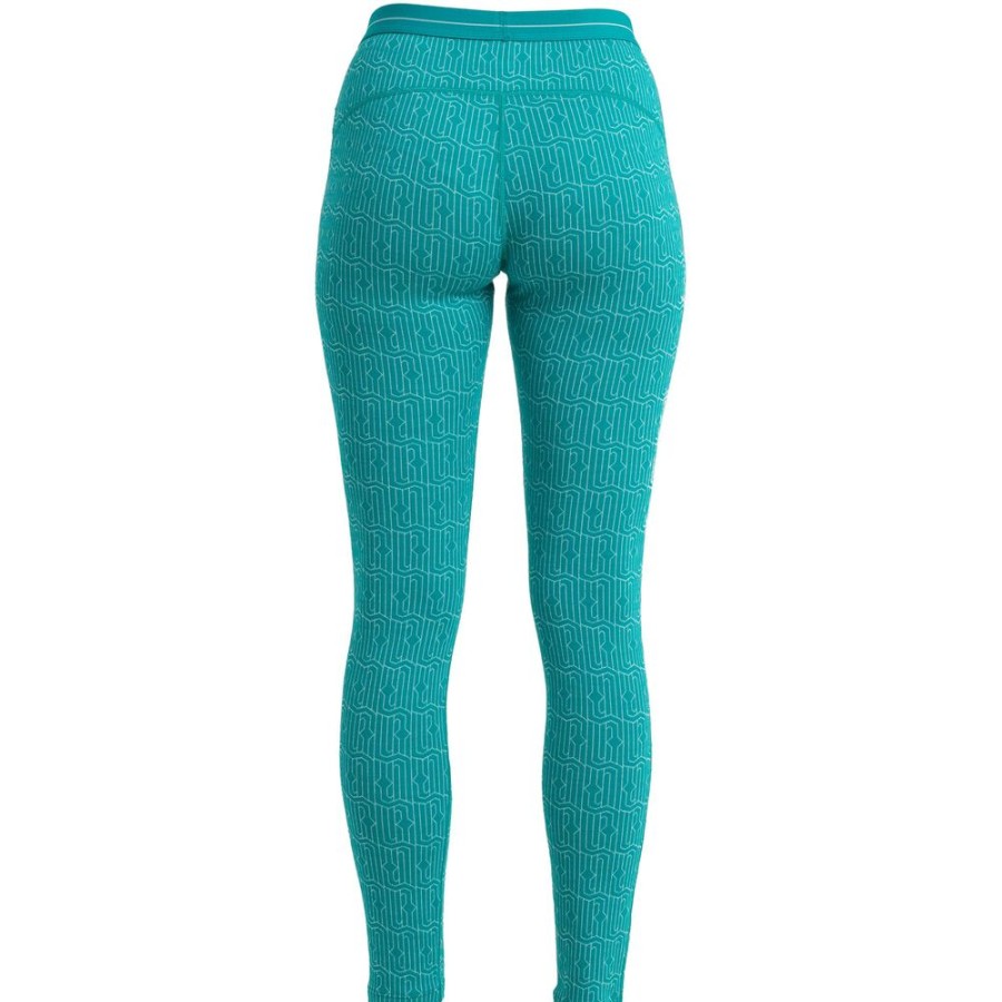 Outdoor Clothing ICEBREAKER | Icebreaker W Merino 260 Vertex Legging Flux Green / Snow