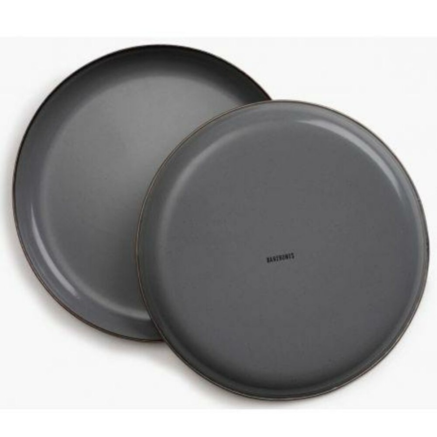 Kamperen BAREBONES | Barebones Enamel Small Plate Stone Gray Diverse