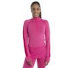 Outdoor Clothing ICEBREAKER | Icebreaker W Zoneknit 260 Ls Half Zip Tempo/Electron Pink/Cb