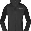 Outdoor Clothing NORRONA | Norrona Trollveggen Powerstretch Pro Zip Hood W'S Caviar Black