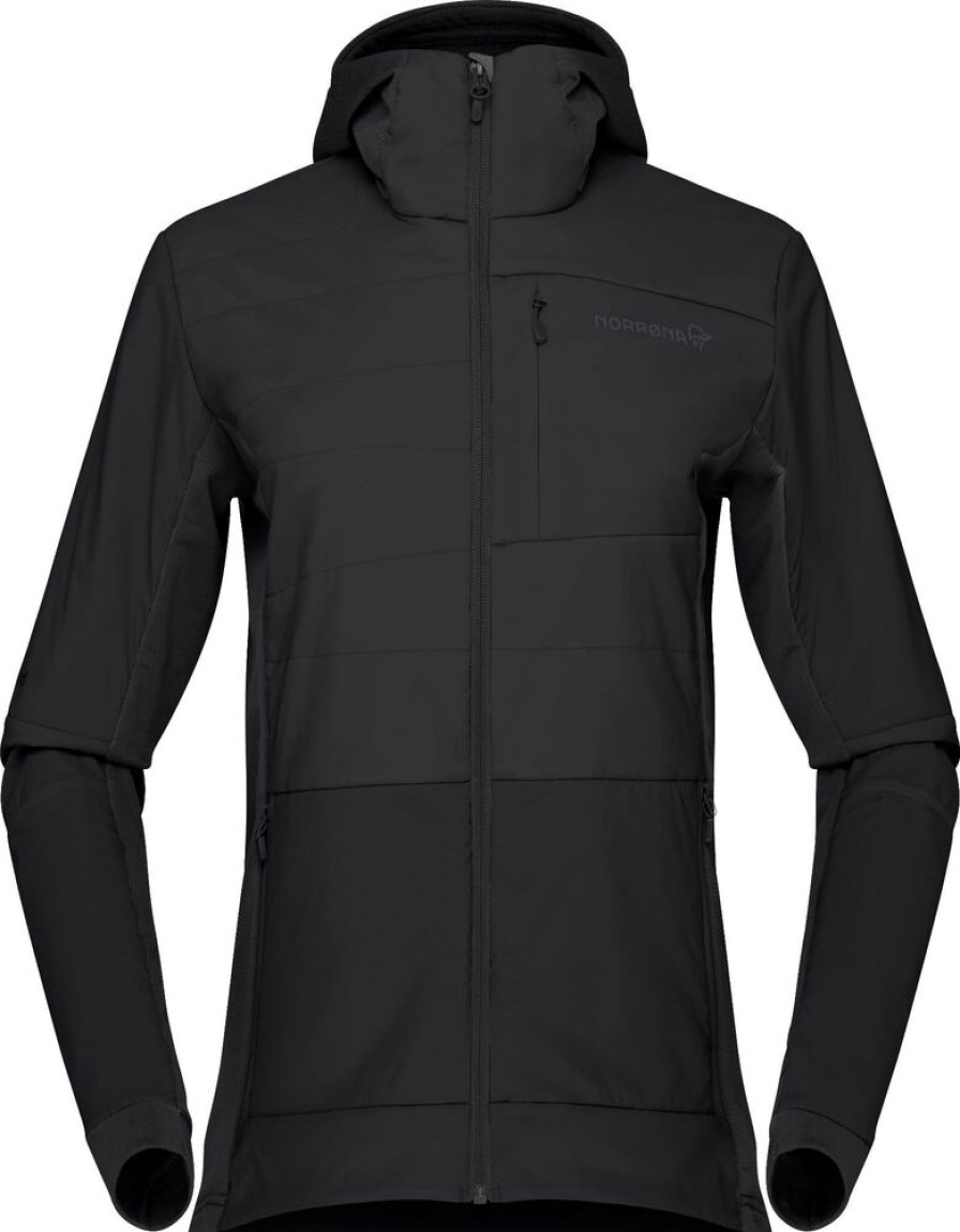 Outdoor Clothing NORRONA | Norrona Falketind Apha90 Insulated Zip-Hood W'S Caviar Black