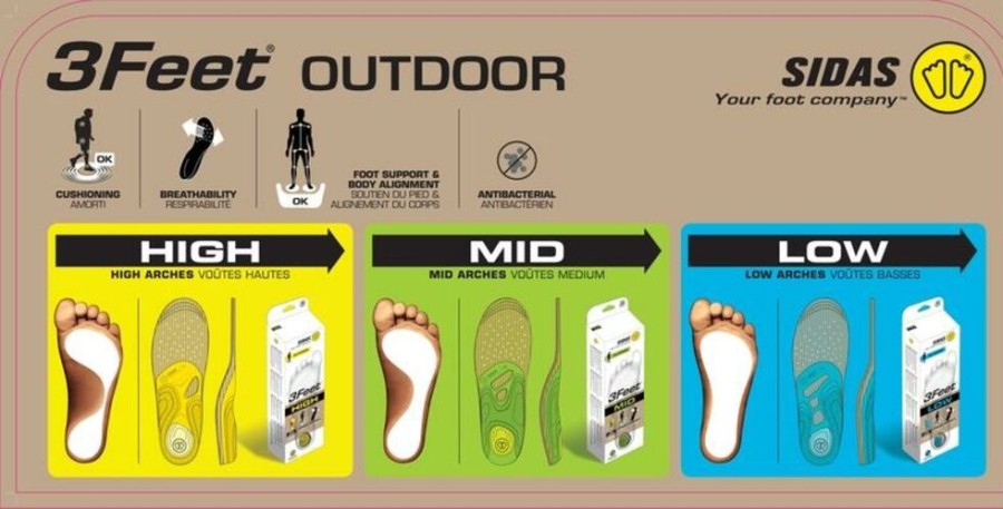 Mountain Sports & Winter Sports SIDAS | Sidas 3 Feet Outdoor High Neutral - Insoles Several