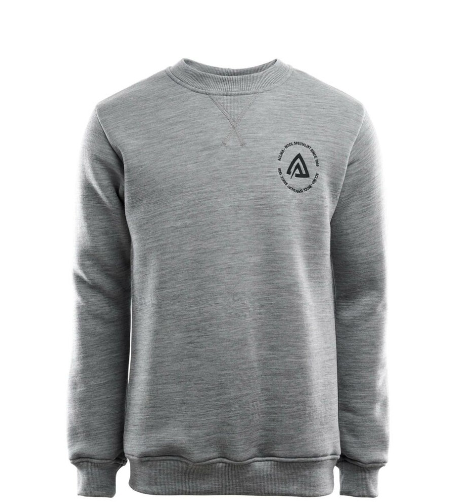 Outdoor Clothing ACLIMA | Aclima Fleecewool Crew Neck Men Grey Melange