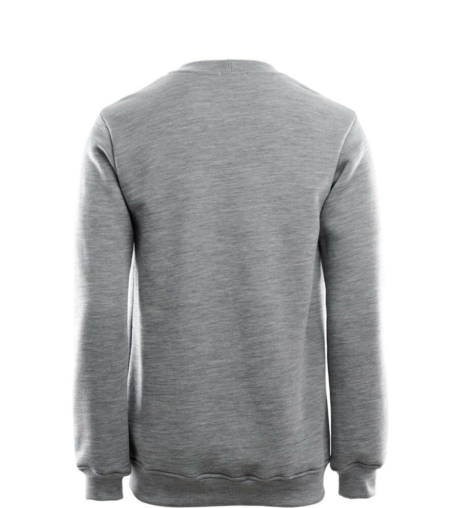 Outdoor Clothing ACLIMA | Aclima Fleecewool Crew Neck Men Grey Melange