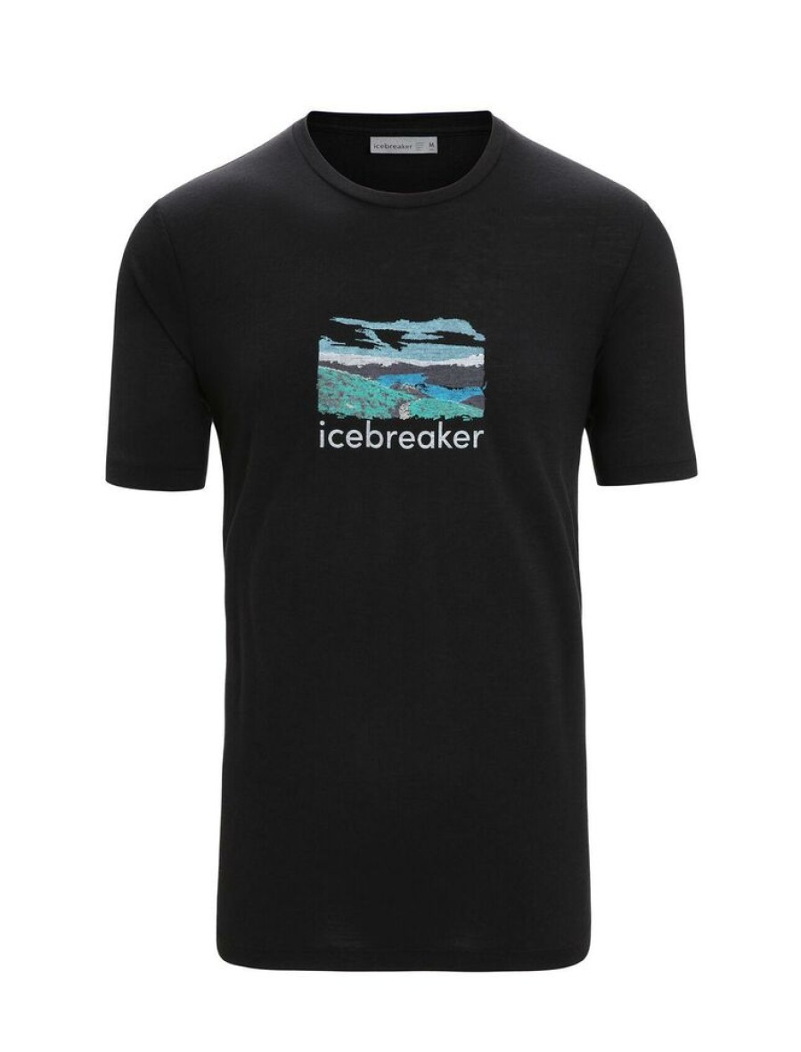 Outdoor Clothing ICEBREAKER | Icebreaker M Tech Lite Ii Ss Tee Trailhead Black