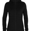 Outdoor Clothing ICEBREAKER | Icebreaker W Zoneknit Ls Zip Hoodie Black