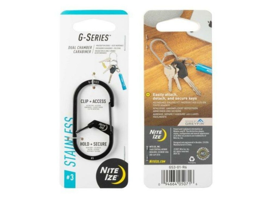 Travel NITE IZE | Nite Ize G-Series Dual Carabiner #3 Black Several