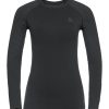 Outdoor Clothing ODLO | Odlo Bl Top Crew Neck L/S 196191 Black-New Odlo Graphite