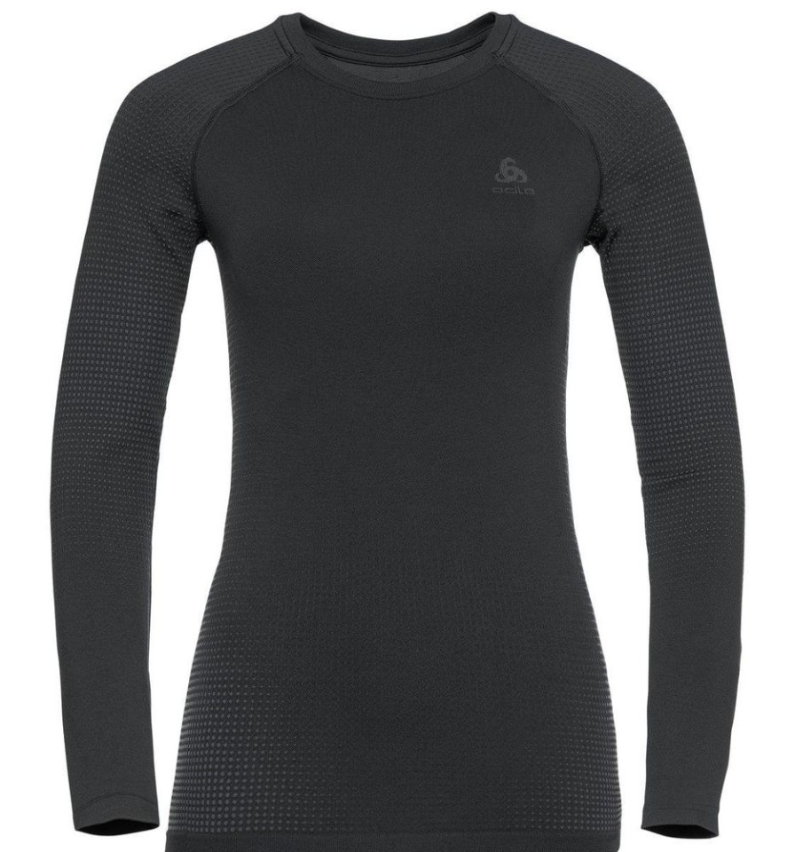 Outdoor Clothing ODLO | Odlo Bl Top Crew Neck L/S 196191 Black-New Odlo Graphite