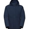 Outdoor Clothing MAMMUT | Mammut Trovat 3 In 1 Hs Hooded Jacket Men Marine-Ice