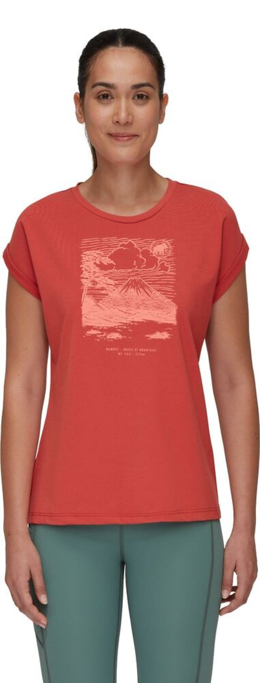 Outdoor Clothing MAMMUT | Mammut Mountain T-Shirt Women Fuijyama Terracotta