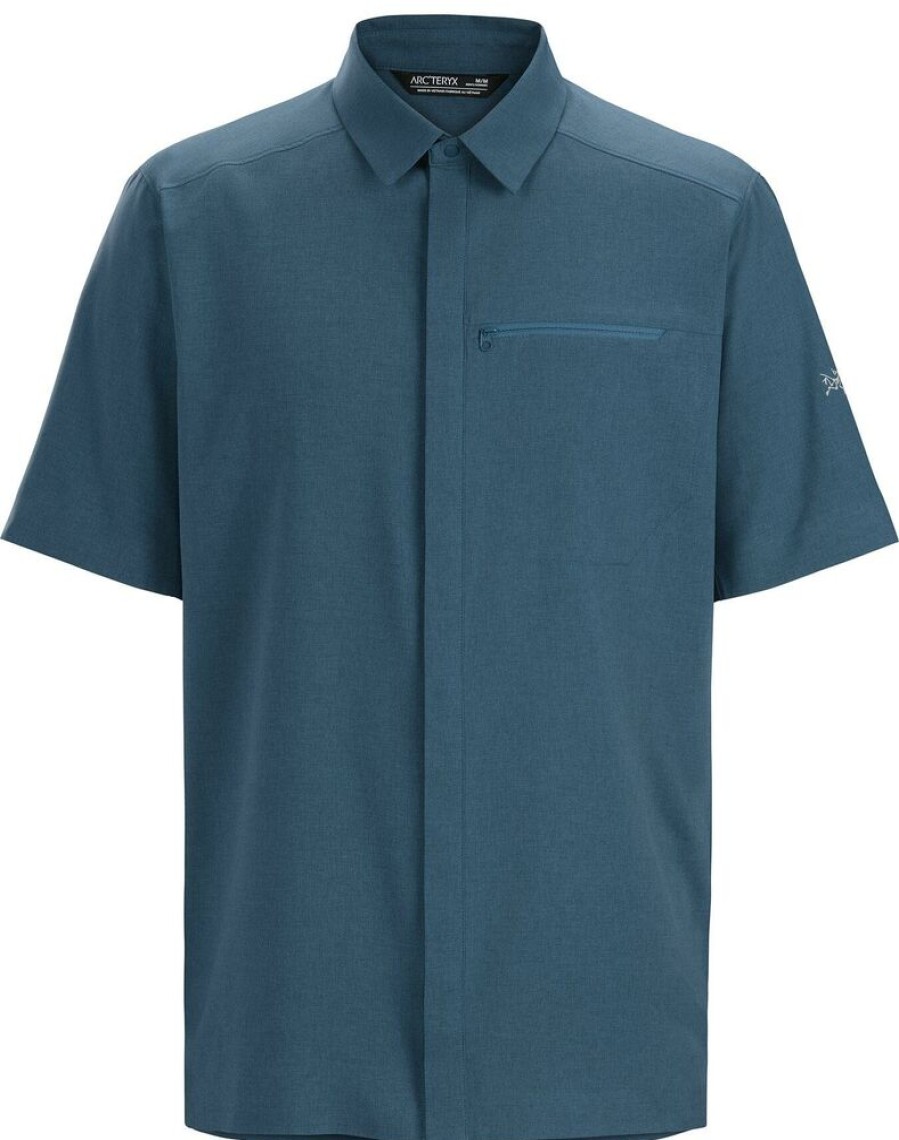 Outdoor Clothing ARCTERYX | Arcteryx Skyline Ss Shirt Melange Men Serene Heather