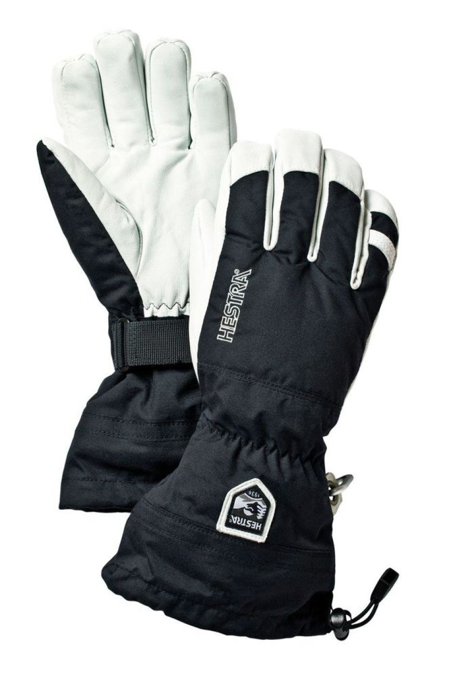 Outdoor Clothing HESTRA | Hestra Army Leather Heli Ski 5 Finger Black