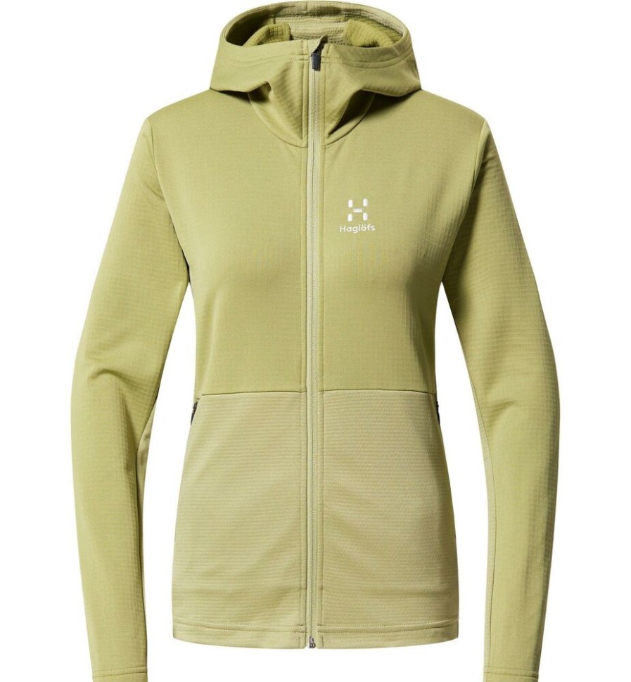 Outdoor Clothing HAGLOFS | Haglofs Lark Mid Hood Women Thyme Green