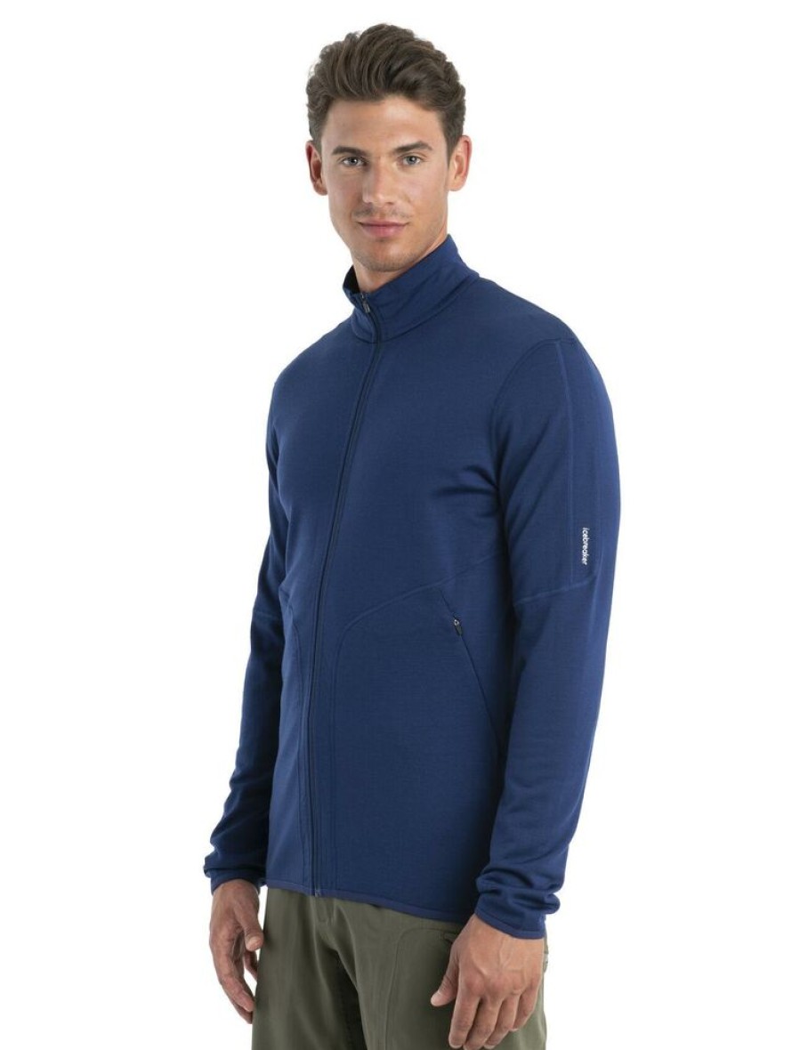 Outdoor Clothing ICEBREAKER | Icebreaker M Merino 560 Elemental Ii Ls Jacket Royal Navy