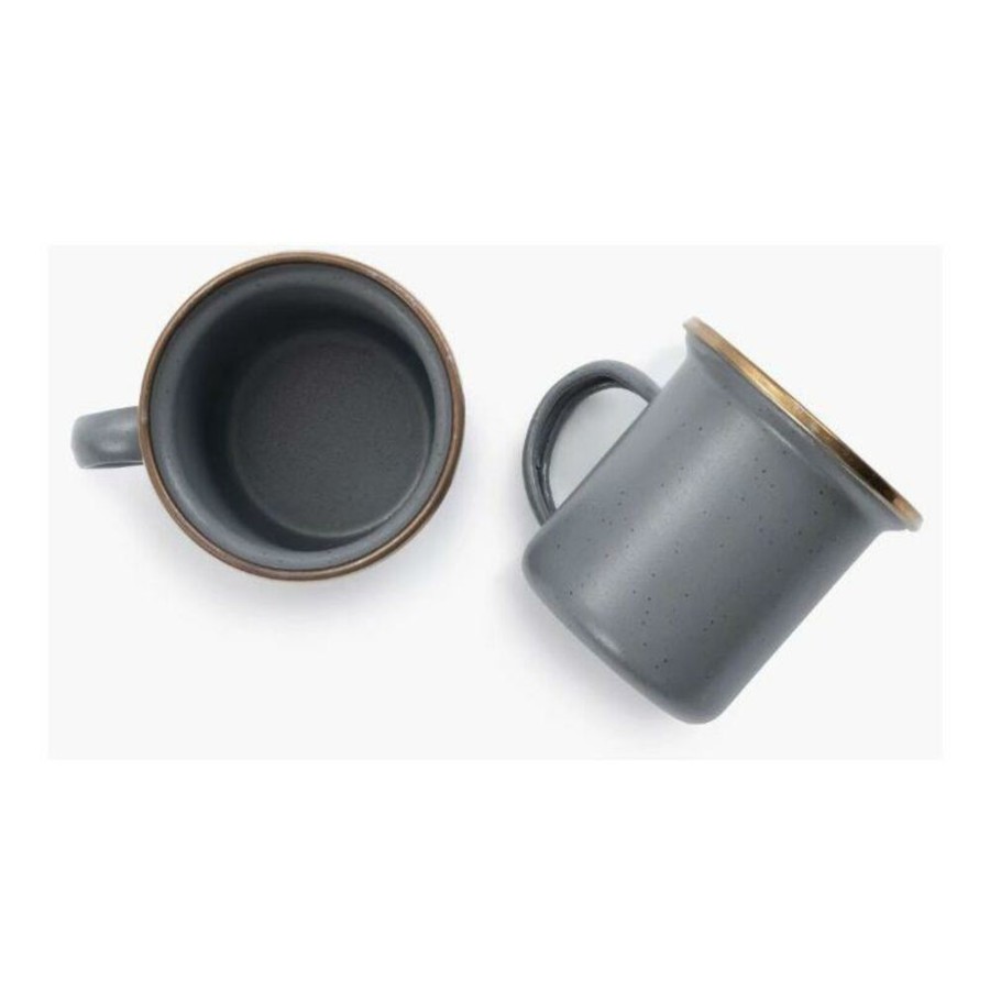 Kamperen BAREBONES | Barebones Enamel Espresso Cup Stone Gray Diverse