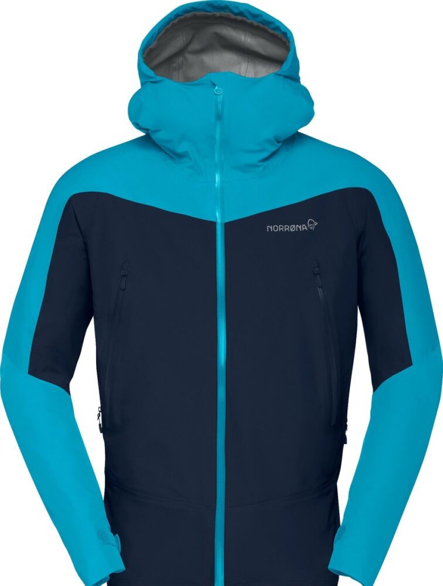 Outdoor Clothing NORRONA | Norrona Falketind Gore-Tex Paclite Jacket M Haiwaiian Surf/Ind