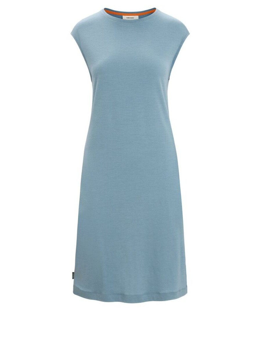 Outdoor Clothing ICEBREAKER | Icebreaker W Granary Sleeveles Dress Astral Blue